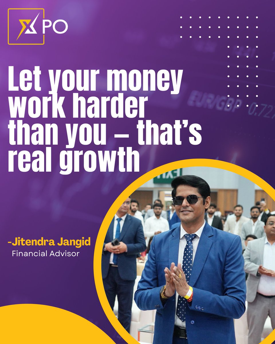 Jitender4059's tweet image. Real growth happens when your money starts doing the heavy lifting. 💼
Stay disciplined, stay strategic, and let your capital work smarter for your future. 🚀
:
#smartwealthmoves #financialstrategy #moneymindset #growwithpurpose #wealthbuilding #financialadvisor #xpo #ilovexpo