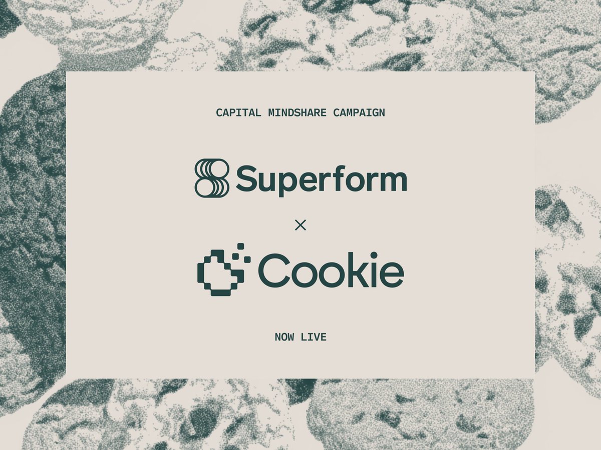 Good morning CT ☀️

guess what just launched its Capital Mindshare campaign on <a href="/cookiedotfun/">Cookie DAO 🍪</a>, and top creators can earn $21K–$7K in rewards.

<a href="/superformxyz/">Superform</a>  is the first user-owned neobank, that allows anyone to save, swap, send, and earn top yields onchain, of course while