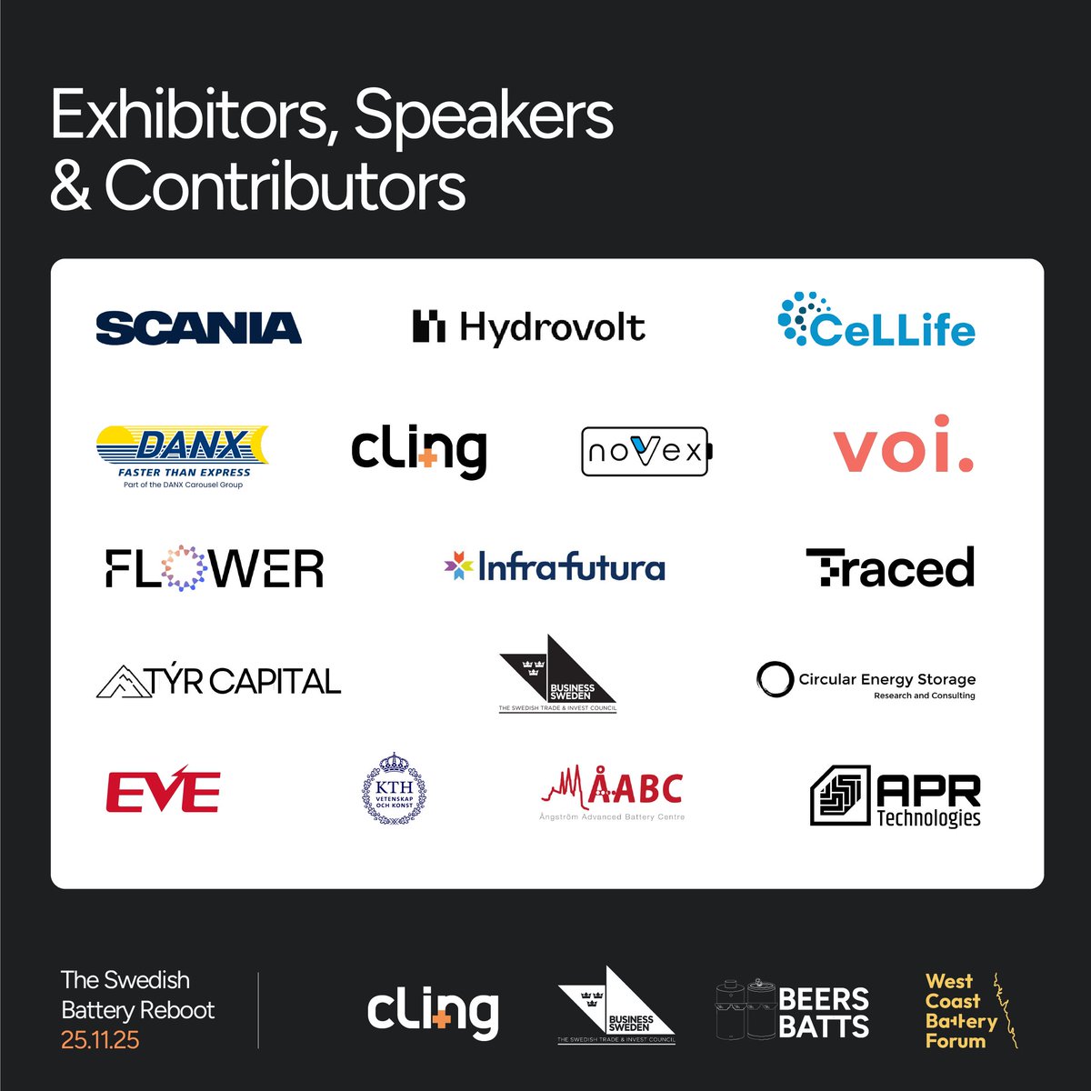 Excited to announce that <a href="/TracedSystems/">Traced Systems</a> will be part of Beers &amp; Batts – The Swedish Battery Reboot.

On November 25, we join Sweden’s most action-oriented gathering for battery pioneers, founders, engineers, policymakers, investors, and students — all focused on one thing:

The