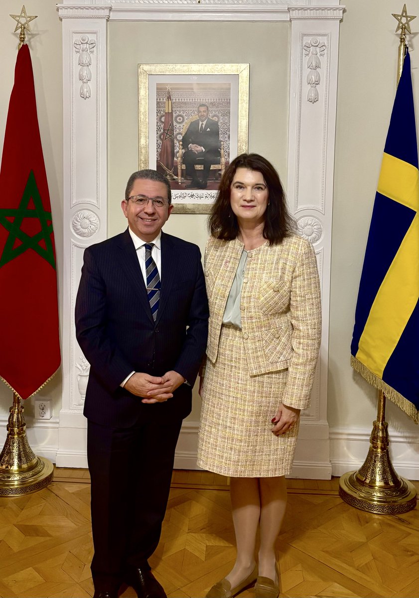I was delighted to host, as a Chair of the Ambassadors’ Group for #Gender_Equality at the Moroccan Residence in #Stockholm, a talk by <a href="/AnnLinde/">Ann Linde</a>, former Swedish Foreign Minister on “A #Feminist_Foreign_Policy: #Swedish_Government experiences 2014–2022.”