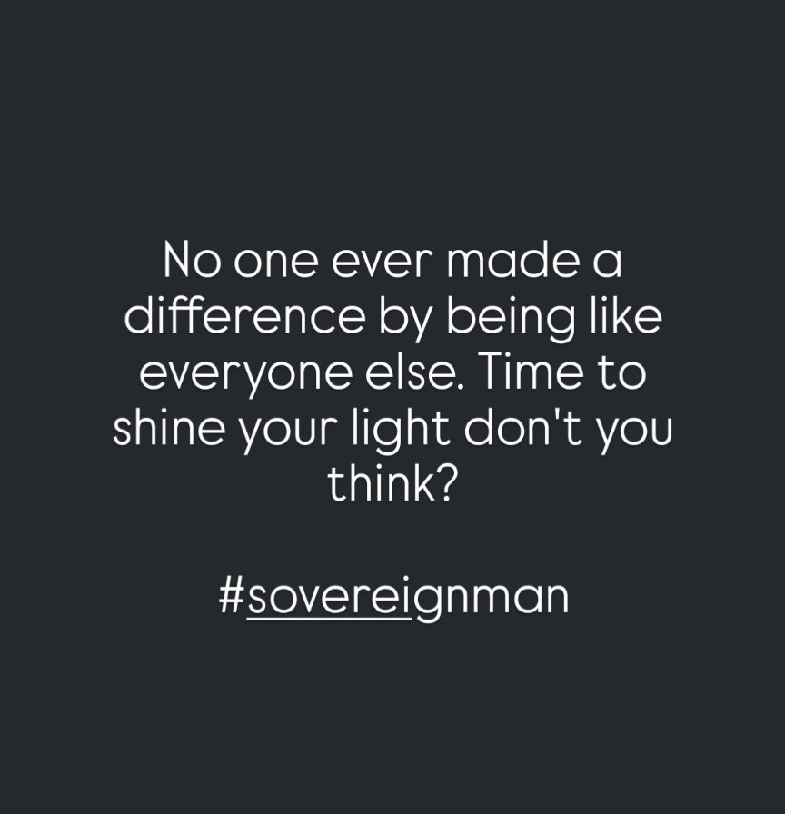 Most men dim their light just to fit in. But you can't lead by copying the crowd. Be who you actually are, not who others expect.

Shine your light and own it.