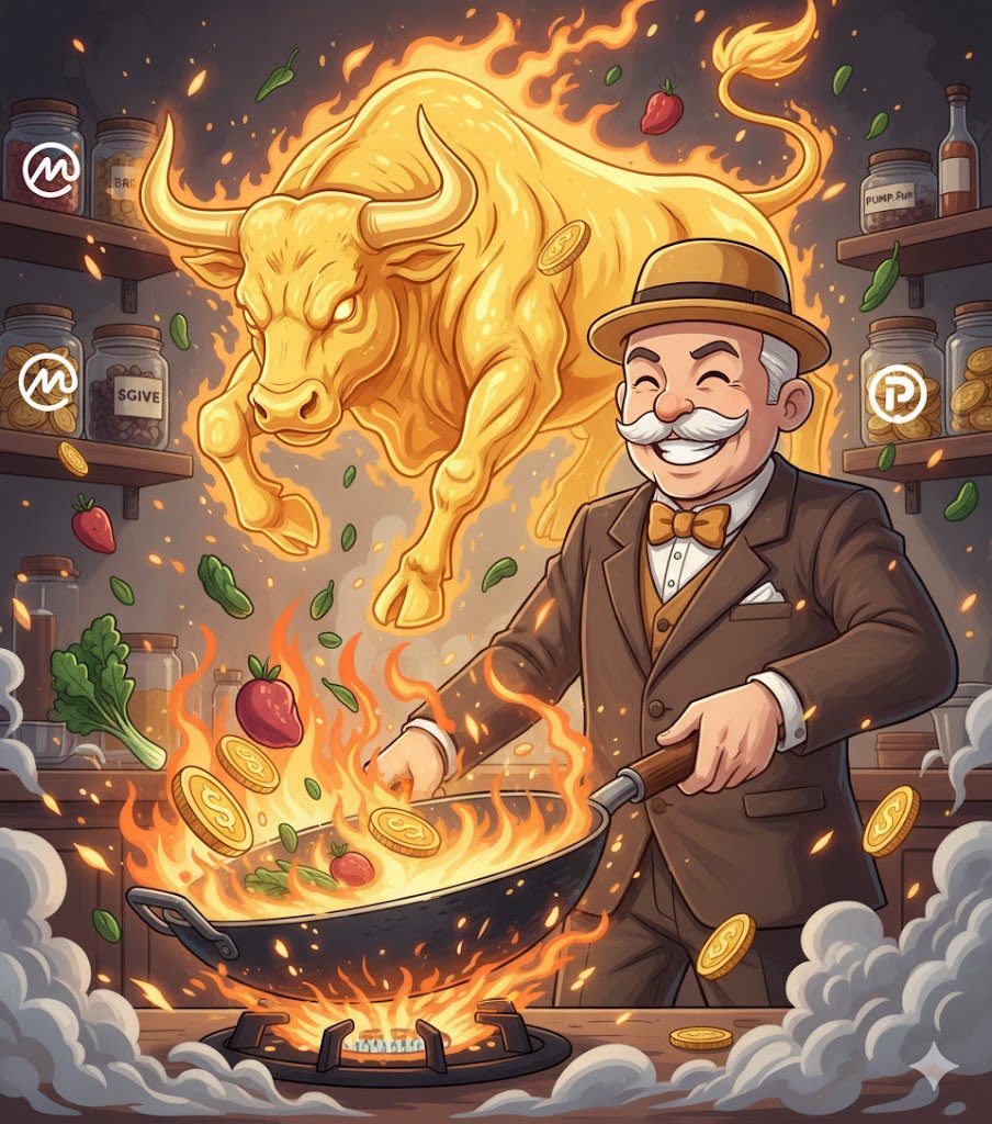 ShakeCoola's tweet photo. Looks like Mr. Giver found the secret ingredient for a bull run! π¨βπ³π³ He's got that wok sizzling with $GIVE, and the golden bull is here to confirm it! Get ready for some serious gains! π°#GIVE #MrGiver #GIVEarmy #GIVEtoken #MrGiverIsCooking #Solana #SolanaMemecoin https://t.co/z2k6qAJXnS