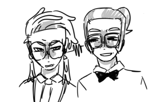 corbeau and grisham sketch #PokemonZA