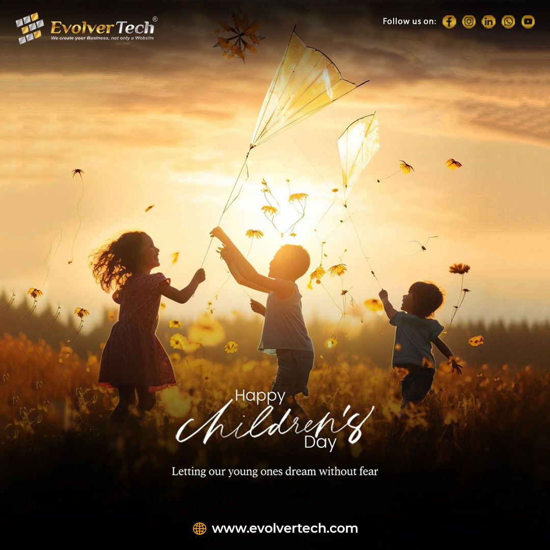 evolver_tech's tweet image. 🧒🏻👶🏻 Childlike Imagination = Unlimited Creativity 
This Children’s Day, let’s embrace fresh ideas and build digital stories that shine! ✨

📲  Call us: +91 99882-71092, +91 77103-47001
👉 Visit us: evolvertech.com
#ChildrensDay2025 #LittleDreamers #DigitalGrowth