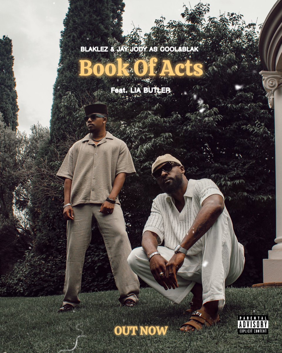 OriginalJayJody's tweet photo. TR!BE 

We’re proud to present “Book Of Acts”
by Cool&amp;Blak feat. @l_iabutler 💐

OUT ON ALL streaming platforms 💿 
—— 
🎹: @beatmochini 
🎛️: Zephbeats  
🖼️: @im_allan.p (IG)
—— 

Share 🤲🏾 | Enjoy 🫶🏾

💿 https://t.co/dqkmuTQB5K https://t.co/defFtt7yU7