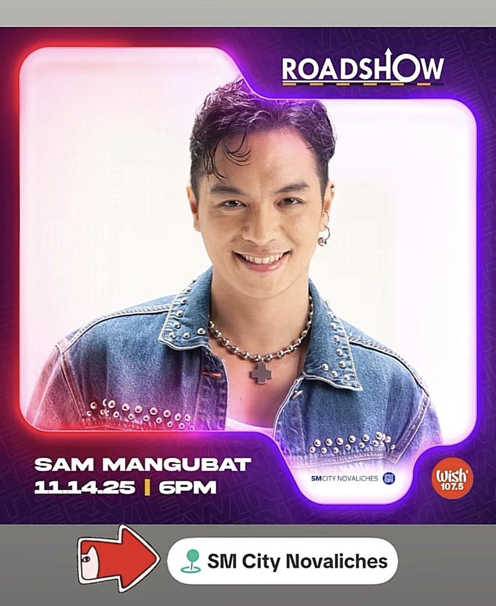 Sa mga angels po na malapit sa venue support po natin si Sam for his performance sa Wish Bus. Later po ito at SM novaliches.