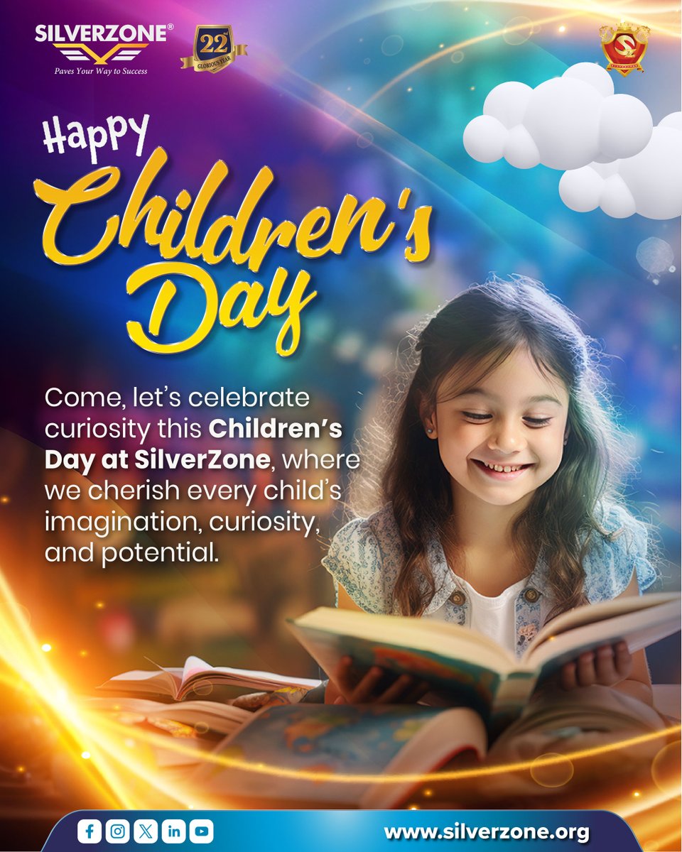 Happy Children's Day!

Let us celebrate the wonder, curiosity, and joy of every child today!

#HappyChildrensDay #Silverzone #SilverzoneOlympiads #EducationForAll #InspiringYoungMinds #LearningJourney #FutureChampions #CelebrateChildhood #StudentSuccess #JoyOfLearning