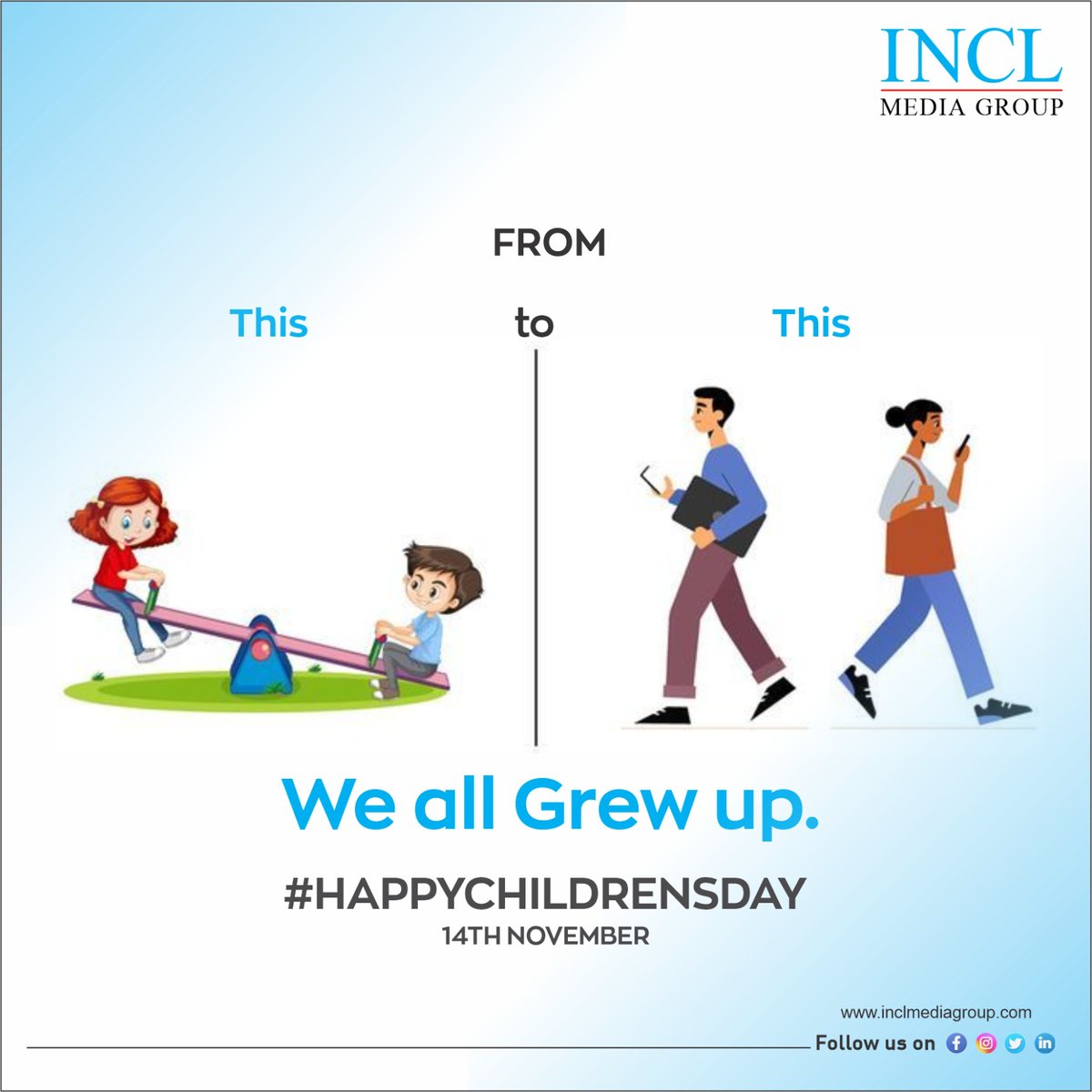 INCLGROUP's tweet image. From the simple joy of a seesaw to the busy hustle of checking our phones – we all grew up.
Today, let&apos;s take a moment to pause, remember the carefree spirit of our childhood, and celebrate the children who keep that spirit alive. 🎈

Happy Children&apos;s Day!

#HappyChildrensDay