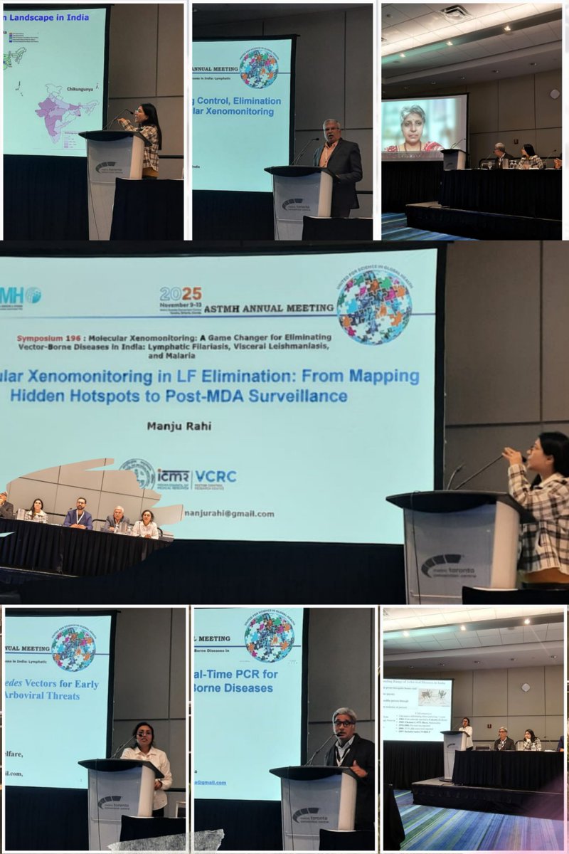 Hearty congratulations to <a href="/ICMRVCRC/">ICMR-VCRC</a> team lead by <a href="/RahiManju/">Manju Rahi</a> for the successful Molecular Xenomonitoring Symposium (196) at #ASTMH2025! 🔬 It showcased how MX is a Game Changer for eliminating LF, VL, &amp; Malaria in India. Kudos to all speakers! 👏 #Xenomonitoring #TropMed25 #VBDs