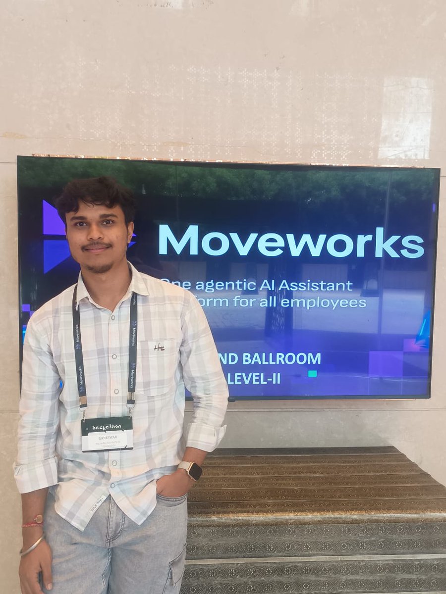 ganeswarsaho's tweet image. A bit late to post, but grateful for this experience!
Attended the Moveworks AI Agent Hackathon in Bengaluru.
Learned a lot about AI agents, teamwork, and real-world problem-solving.
Great experience.
Excited for more hackathons!
#AI #Hackathon #Moveworks