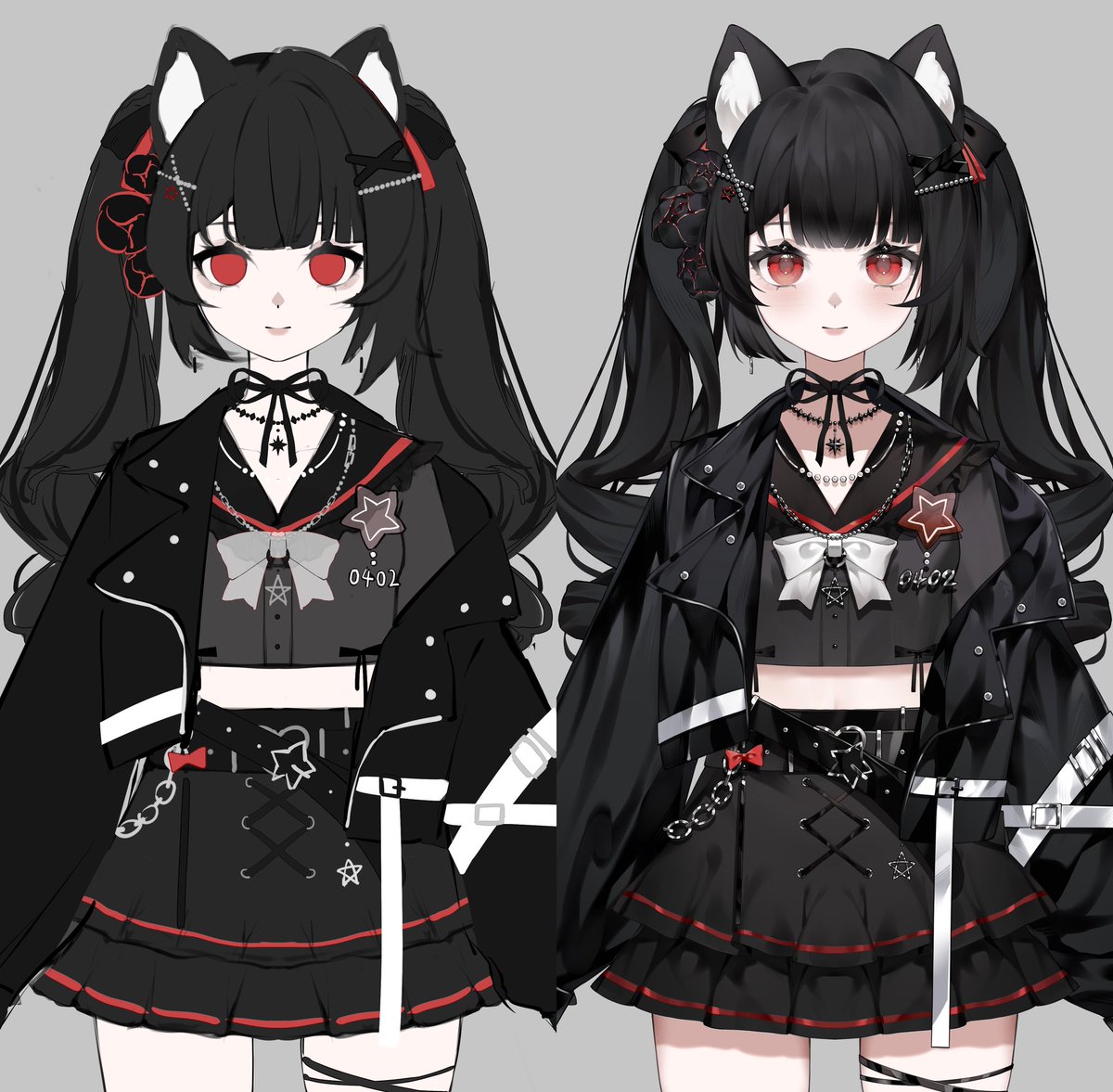 #イラスト #Art  #Live2dCommissions
細化➡️黑化版