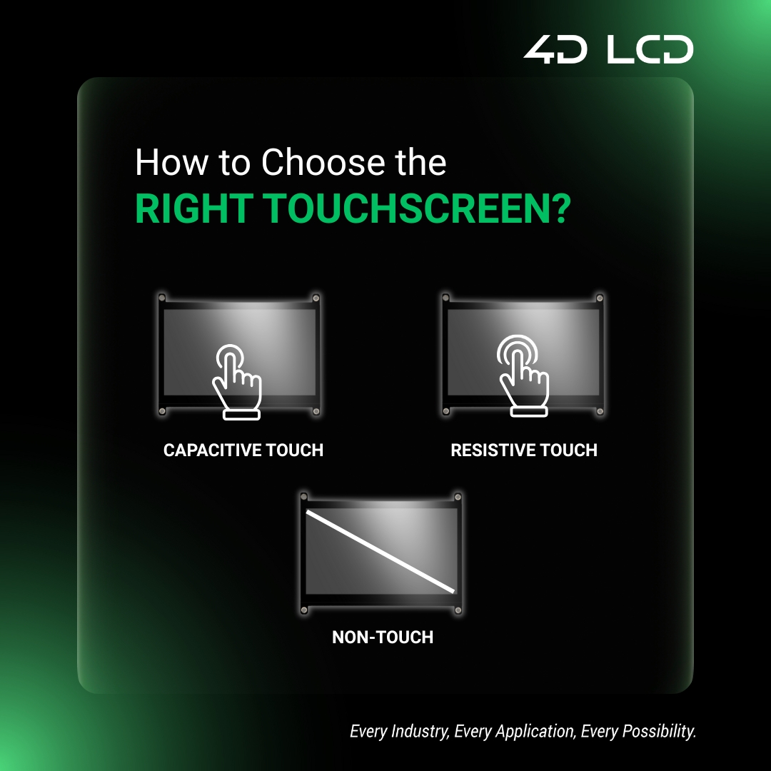 4d_lcd's tweet image. Touchscreen or no touchscreen? Capable or resistant?
This quick guide helps you choose the right touch interface for your next product- based on environment, users, and budget.

#TFTLCD #TouchscreenTech #CapacitiveTouch #ResistiveTouch #4DLCD