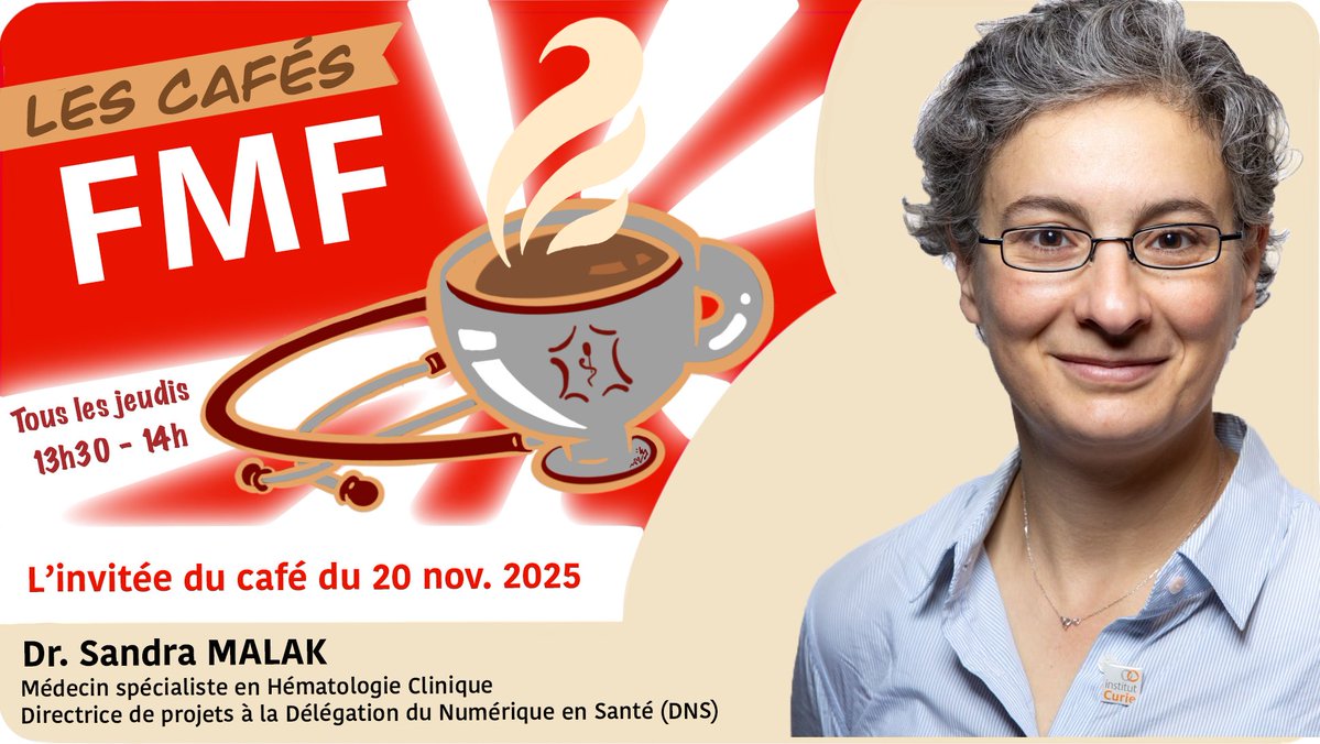 FMFofficiel's tweet image. #CafésFMF du 20/11 ☕

Le #DMP devient obligatoire, assorti de menaces d’amendes… mais sera-t-il enfin utile au cabinet ?

On en parle avec le Dr Sandra Malak, hématologue et chargée de mission à la DNS, au cœur du dossier :
👉contraindre les médecins à défaut de les convaincre…