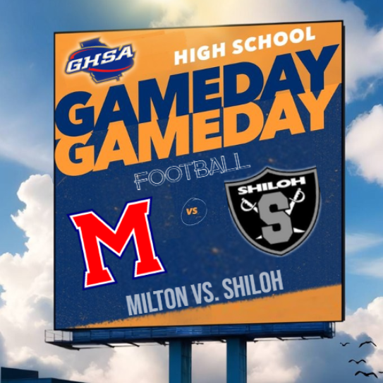 🏆 GHSA Football Playoff - Class 5🏆
Milton vs Shiloh
📺 tinyurl.com/4buc5uu3
📅  Friday,
⏰  7:30p.
<a href="/FootballShiloh/">Shiloh Football</a>  <a href="/MiltonEagles_FB/">Milton High School Football</a> <a href="/MiltonEaglesAD/">Milton 🦅 Athletics</a> <a href="/__CoachBell/">Coach Bell</a> <a href="/Israel_Prince8/">Israel Prince-Oyakhire</a> <a href="/CoachBenReaves/">Ben Reaves Jr.</a> <a href="/OCCoachJack/">Stevie Jackson</a> <a href="/CoachRMWilliams/">Rob Williams</a> <a href="/coach_minton/">CoachCMinton</a> <a href="/tristanlester34/">Tristan Lester</a> <a href="/AedynMeintzer/">Aedyn meintzer</a>