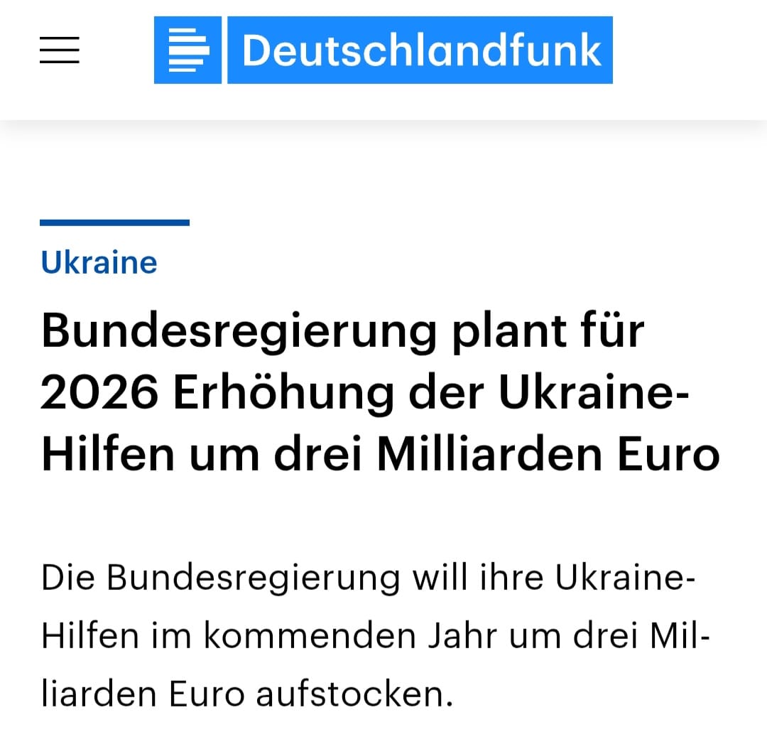 Nochmal um DREI Milliarden aufstocken!
Was für eine unfassbare Schande!