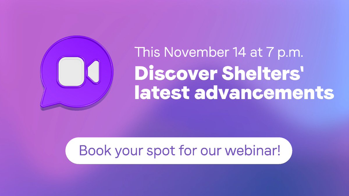 🚨 Today’s the day.

Tonight at 7 PM UTC+2, Shelters will walk through what tokenization really is and reveal its next steps, always built on top of <a href="/MultiversX/">Multiversᕽ</a>.

Over the past few months, we’ve been evolving Shelters step by step to reach this moment.

Today, we’re sharing