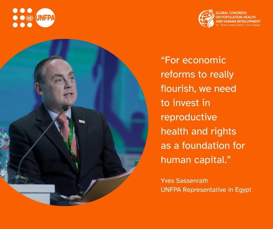 UNFPA Representative in Egypt <a href="/sassyves/">Yves Sassenrath</a> at <a href="/GlobalPHDC/">Global PHDC</a>