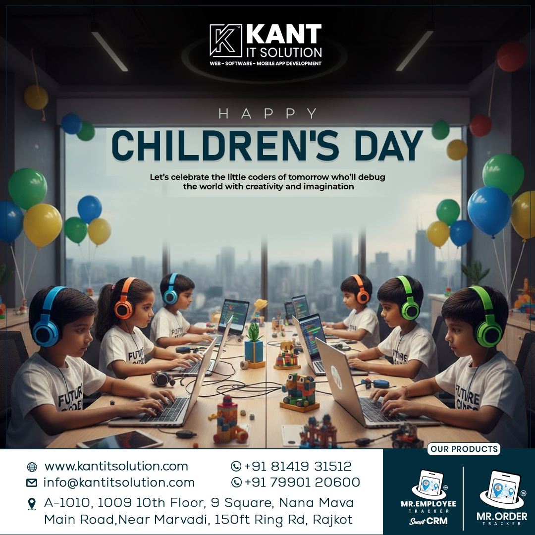 Kantsolution's tweet image. Every child is a spark of new ideas, new energy, and new technology. 💡✨
Kant IT Solution celebrates the tech leaders of tomorrow. 💙
.
#HappyChildrensDay #BrightFuture #growth #childhood #futuretech #CRM #DigitalIndia #crmsoftware #kantitsolution