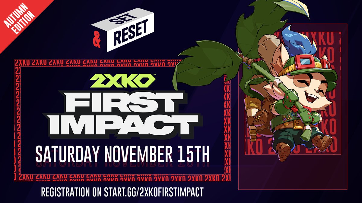 2xko fam

First Impact tomorrow, 2PM CET!
$3,000 prize pool, and bounty for duos

Sign up now and let's make this one a banger!