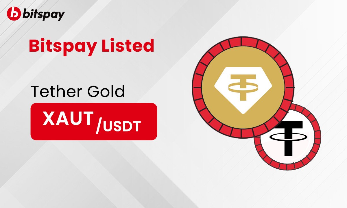 🪙 Tether Gold (XAUT) is Now Live on Bitspay! ✨

We’re thrilled to announce that Tether Gold (XAUT) — the world’s leading gold-backed digital asset — is now LIVE for trading on Bitspay Exchange! 🚀

💰 Token Details:
🔹 Token Name: Tether Gold
🔹 Symbol: XAUT