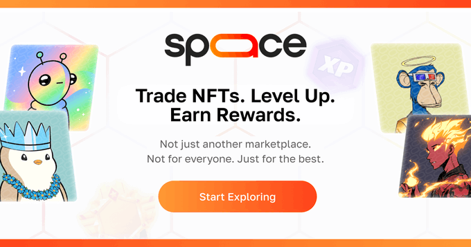 RAMPAL23320685's tweet photo. .@spaace_io isn't just another NFT marketplace, it's a whole vibe. 🚀

Trade your favorite NFTs, grind XP to Level Up, and earn sweet Rewards!They said, "Not for everyone. Just for the best." 👀 Ready to prove them right?

#NFT #Web3 #SpaaceCommunity https://t.co/xBo9bJJwsU