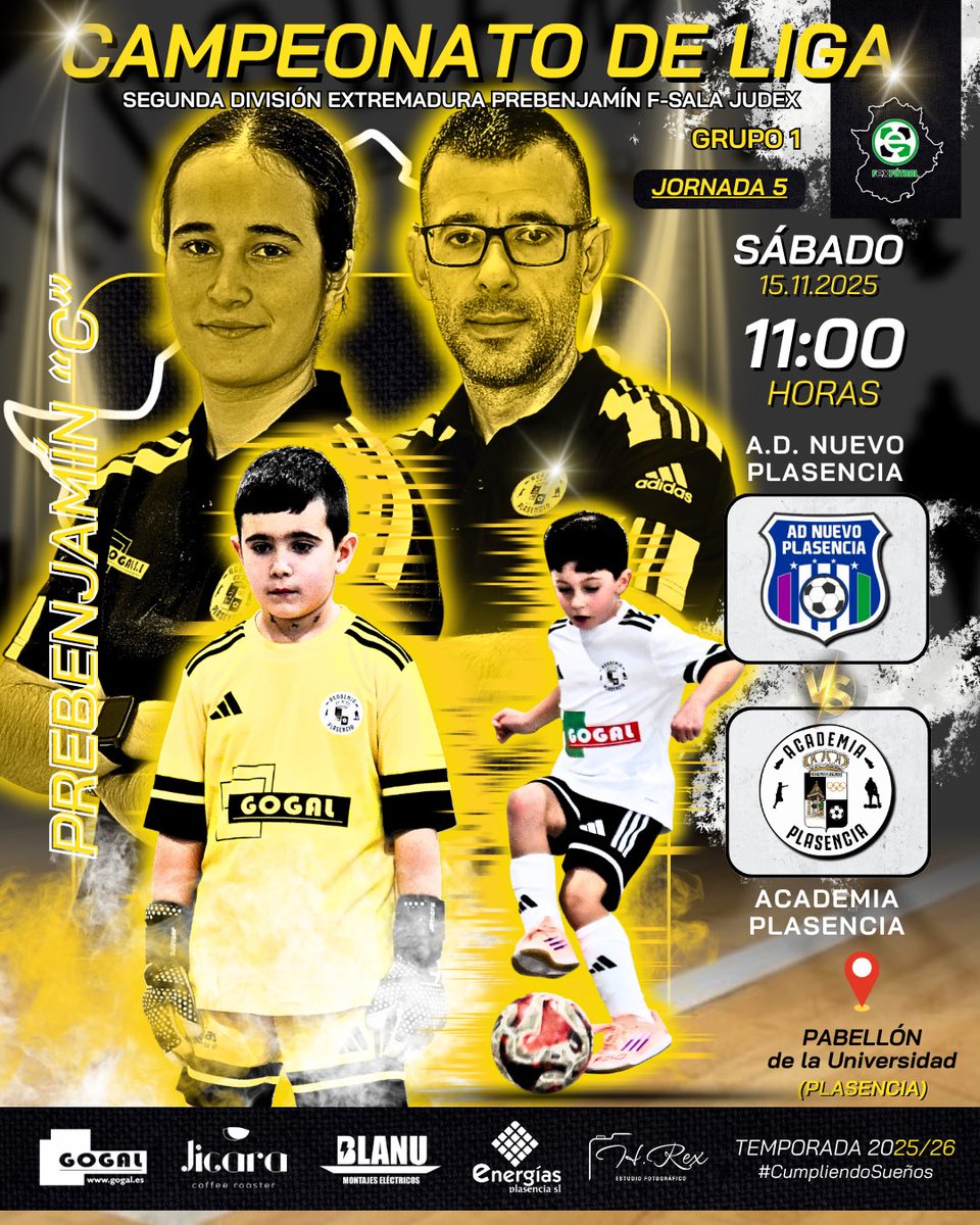 ☑️ | ¡5ª Jornada de Liga para nuestro #𝑃𝑟𝑒𝑏𝑒𝑛𝑗𝑎𝑚𝜄́𝑛 “C”! 

🗓️ 15/11/25. 
🕚 11:00 H. 
🏟️ Pabellón de la Universidad (Plasencia). 
🆚 <a href="/NuevoPlasencia/">A.D. Nuevo Plasencia</a> 
🙌🏻 ¡Disfrutemos en 𝑒𝑞𝑢𝑖𝑝𝑜!

#AᥴᥲdᥱmιᥲPᥣᥲsᥱᥒᥴιᥲ | #CᥙmρᥣιᥱᥒdoSᥙᥱᥒ̃os