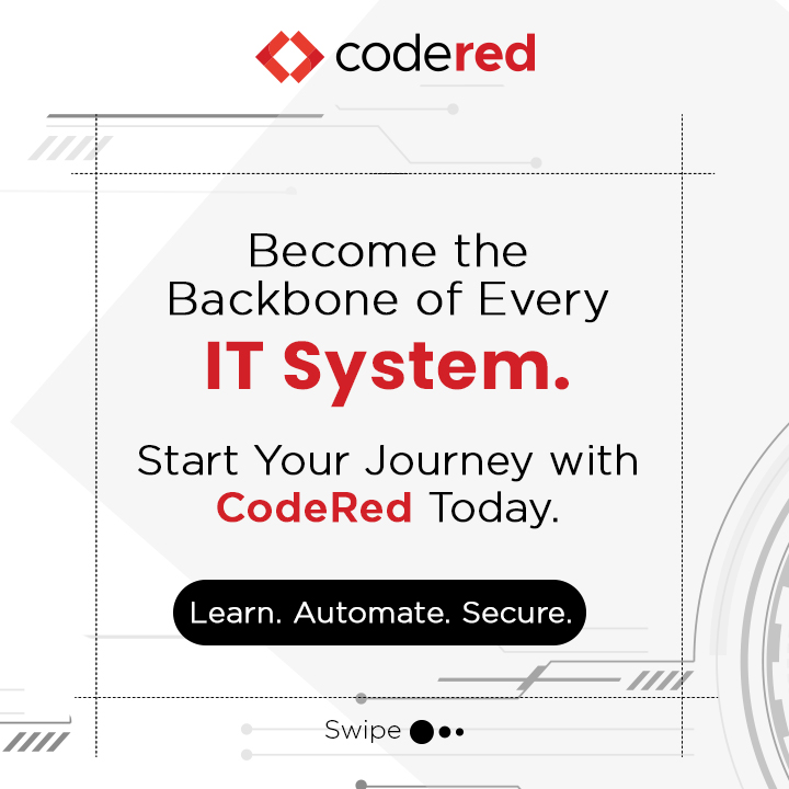 CodeRed_Pro's tweet image. 🚀 Ready to power the IT world?
Master Linux, networking, and server management with System Administration training from CodeRed.

💻 Learn to configure, automate &amp;amp; secure systems like a pro.
Be the backbone of every tech team.

⚡ Learn. Automate. Protect.
Start now 👉…