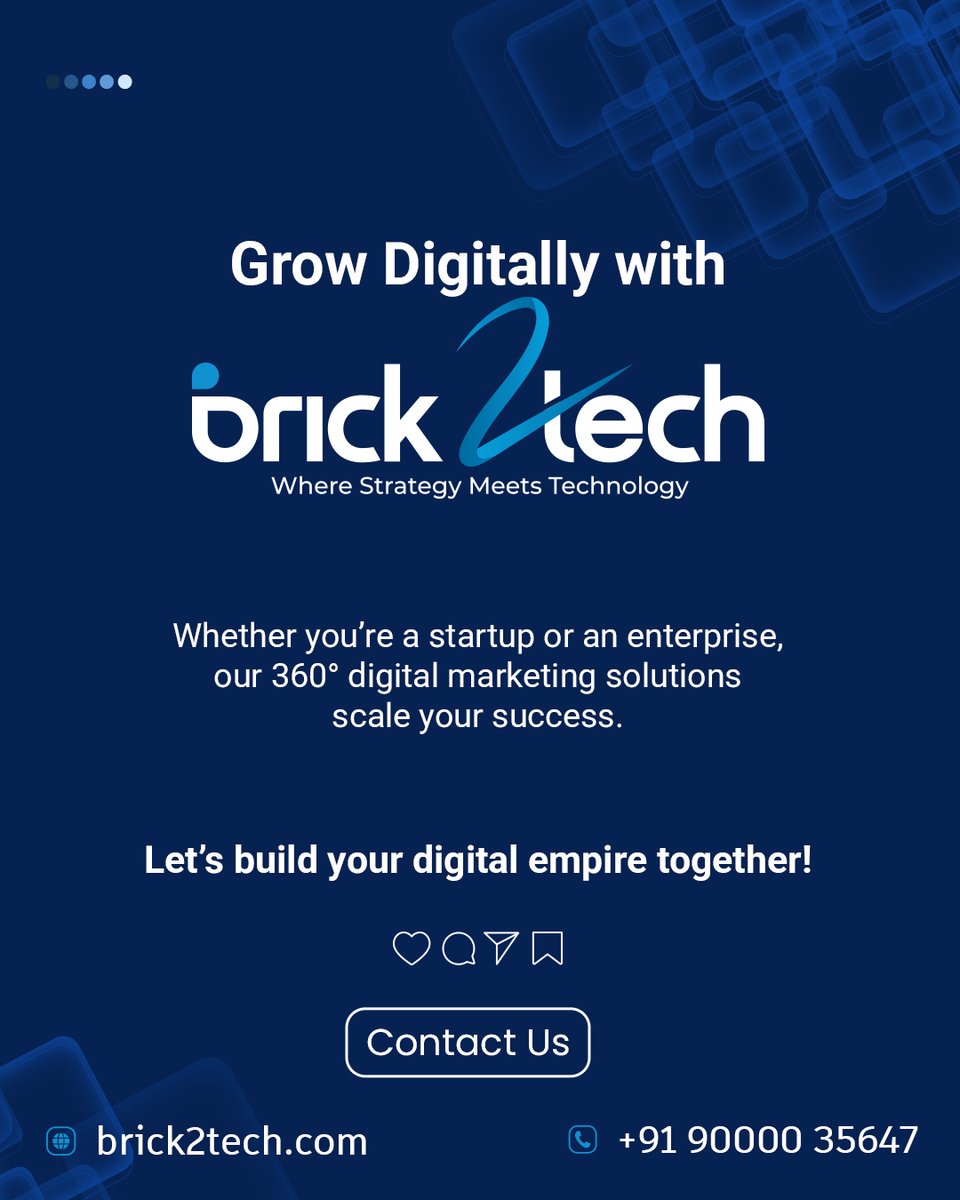 brick2tech's tweet photo. 🚀 "Boost Your Brand Digitally" Swipe →"

👉 Let’s build your digital empire — together.

📞+91 90000 35647

🌐 https://t.co/MjY020ZSqE
 
#Brick2Tech #DigitalMarketing #MetaAds #FacebookAds #InstagramAds #SocialMediaMarketing #PerformanceMarketing https://t.co/KK5imv80Wi
