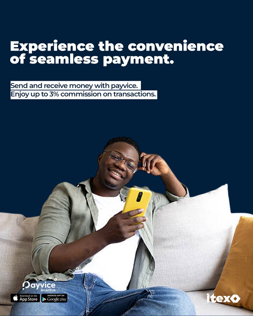 itex_ng's tweet image. Make payment with ease and speed with the new Payvice Avantus app. Enjoy sweet commissions on cable tv payment, electricity recharge and many more. 

Visit the AppStore or Google playstore today, and download Payvice Avantus app. 

#payvice
#itex
#fintech
#businesspadi
#explore