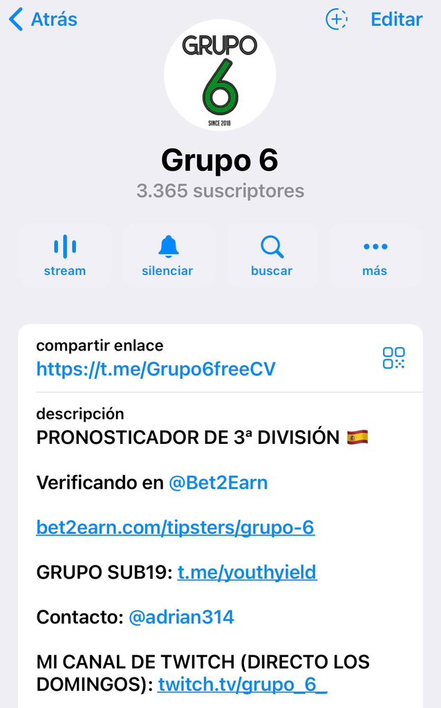 👉Semana con mucho valor en RFEF 🔥

Este finde empiezo con un bank de 2UD y el objetivo es llegar a  6 UDS💰

t.me/Grupo6freeCV

👉 Si no consigo llegar a las 6 uds,sortearé una camiseta entre todos los que:

✅ Den RT, me sigan y comenten el tweet 

¡Vamos con todo!⚡️⚡️