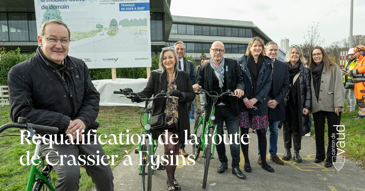 [MOBILITÉ] 👷🏻‍♀️ Un «premier coup de pioche» pour la requalification de la route de Crassier à Eysins. Cet axe routier sera transformé pour sécuriser toutes les mobilités et rendre les arrêts de bus accessibles 

#Vaud #mobilité

🔗 fcld.ly/rzpjdwc