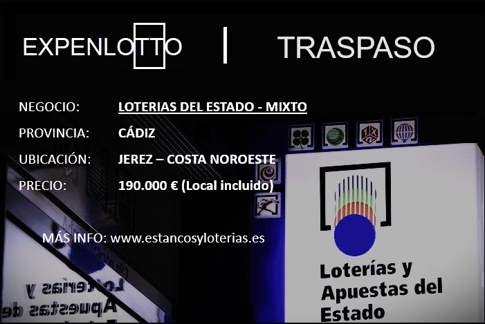 Expenlotto's tweet photo. 𝗧𝗥𝗔𝗦𝗣𝗔𝗦𝗢 - 𝗠𝗜𝗫𝗧𝗢 𝗟𝗢𝗧𝗘𝗥𝗜́𝗔𝗦 𝗗𝗘𝗟 𝗘𝗦𝗧𝗔𝗗𝗢
Provincia: Cádiz  |  Ubicación: Jerez-Costa Noroeste
Precio: 190.000€ 𝗶𝗻𝗹𝗰𝘂𝗶𝗱𝗼 𝗲𝗹 𝗹𝗼𝗰𝗮𝗹 𝗰𝗼𝗺𝗲𝗿𝗰𝗶𝗮𝗹
Más info: > https://t.co/GIFaORuilE

#Loteria #traspaso #Cadiz #Jerez #sanlucar https://t.co/mNzEOaxjmP