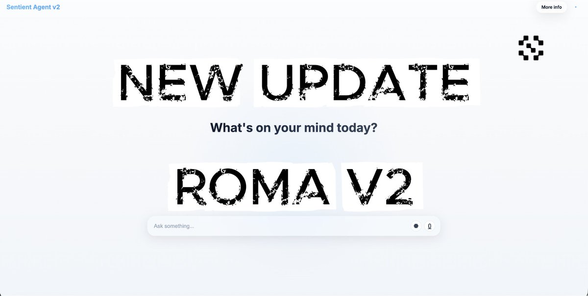 ferb_rs's tweet image. New Agent with Updated Roma v2.0 

The same design, but improved with Roma V2 integration, but even better responses!

I Wish you Effective use! 

Link to the website here: 

sentient-agent-v2roma.vercel.app