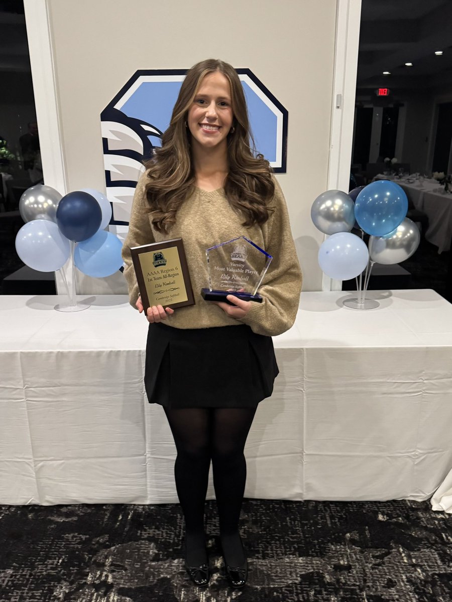 So grateful to have received the MVP award for my high school team! We had a great season making it all the way to the sweet 16. <a href="/CambridgeLBFP/">Cambridge Lady Bears Softball</a> <a href="/CoachMary_Brown/">Mary Holt-Kelsch</a> <a href="/CoachFons_Brown/">Rich Fonseca</a>
