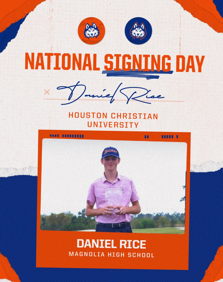 HCUGolf's tweet image. Huskies are excited to welcome Daniel Rice into our Men’s Golf Team family for 2026. Dawgs Up!