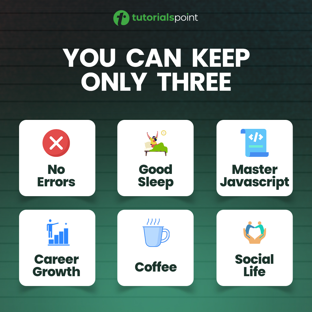 tutorialspoint's tweet image. Drop your top 3 in the comments!

#DeveloperLife #codinghumor