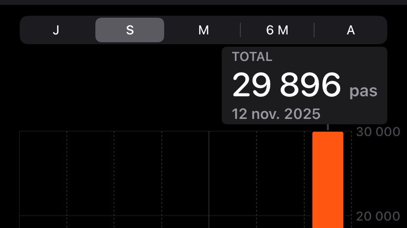 on m’avais dis sur tiktok que le marche c’était vraiment pas mal pour une perte de poids si 10 000 pas quotidiennement ou plus, à mon nouveau taff j’en fait 30 000 ( en 6h ). Plus besoin mdr
