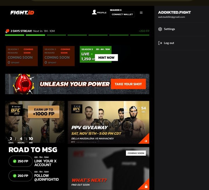 web3addikt's tweet image. $Fight Night upon us

🥊Sat. 15th Nov. 5PM CDT

🥊Create your FightID 

🥊Collect daily FP

Unleash your power and take a shot

@JoinFightID