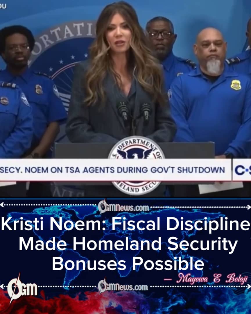 OGM_News's tweet image. Kristi Noem turns cost savings into staff bonuses—calling it a model for efficient federal budgeting. #FiscalReform #KristiNoem #PublicService

Mayowa Bolaji for OGM News 👇🏾

ogmnews.com/homeland-secre…