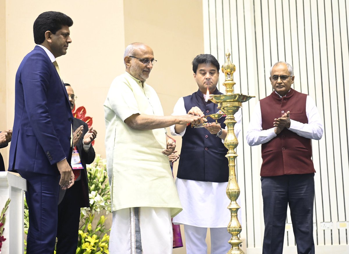 VPIndia's tweet image. Hon’ble Vice-President Shri C. P. Radhakrishnan graced the Diamond Jubilee Ceremony of the Indian Telecommunications Service (ITS) today at Vigyan Bhawan, New Delhi. 

Reflecting on the journey of 60 years, the Vice-President recalled the days when a telephone connection was a…