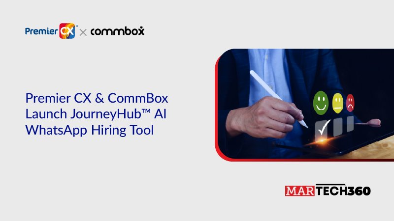 360MarTech's tweet image. @premiercx &amp;amp; @GetCommbox Launch JourneyHub AI WhatsApp Hiring Tool

𝐑𝐞𝐚𝐝 𝐌𝐨𝐫𝐞: martech360.com/customer-exper…

#AIWhatsApp #CommBox #customerexperience #HiringTool #JourneyHub #Martech360 #news #PremierCX