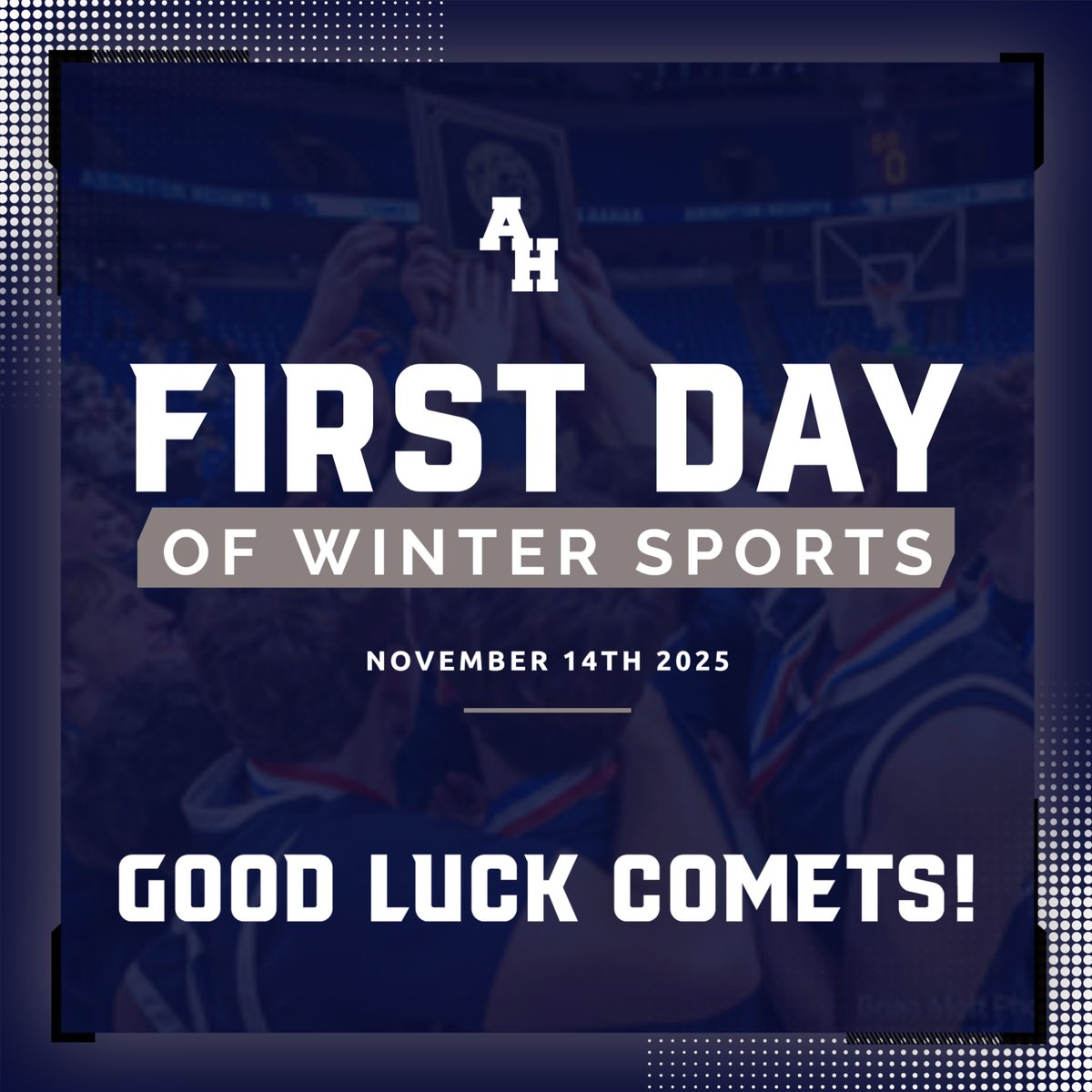 Happy First Day of Winter Sports! Good Luck to all of our prospective winter athletes!

We are #CometProud

#GoComets☄️