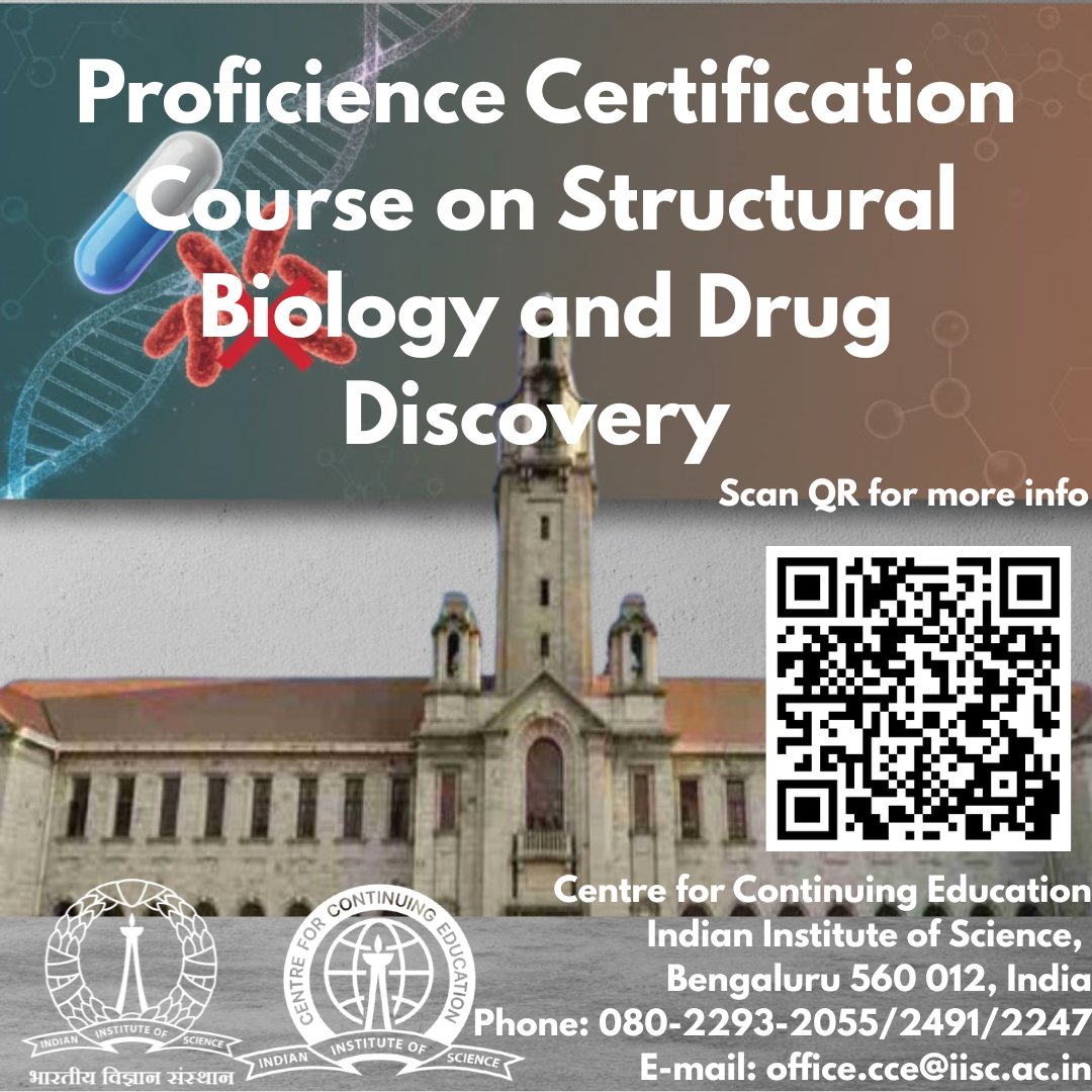 cce_iisc's tweet image. Ready to pivot your career into high-impact pharmaceutical R&amp;amp;D?

@cce_iisc has announced a prestigious online professional certification course:
Structural Biology and Drug Discovery

Visit: cce.iisc.ac.in/cce-proficienc…

#IISc #CCE #DrugDiscovery #AIinMedicine #PharmaJobs