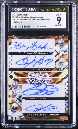 Live now on <a href="/Whatnot/">Whatnot</a> selling a Pop 1 NFL graded card!

As seen in the photo below!

Link to show: whatnot.com/live/767cfcfb-…

#NFL #Leaf #GradedCards #NFLCards