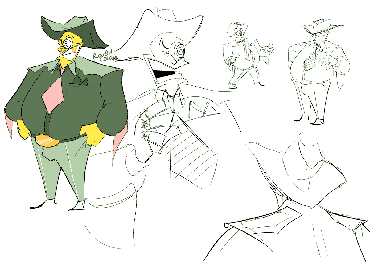 Here are some really early sketches for my version of a greed sin. I find the outfit too bland, but I really like the face.
.
#oc