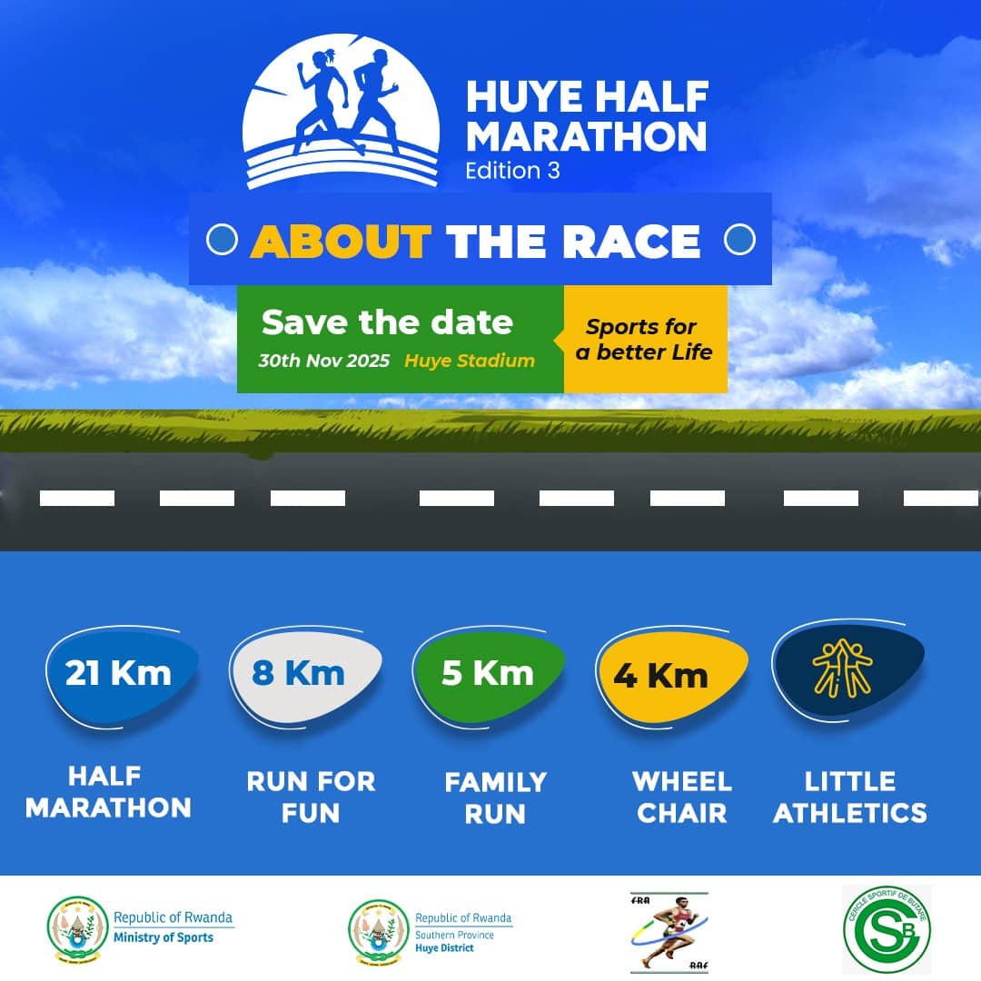 RADIOSALUS1's tweet image. Kuri uyu wa Gatanu muri @HuyeDistrict habereye ikiganiro n&apos;itangazamakuru kigaruka ku isiganwa rya @HuyeHalfMarath_ rizaba ku nshuro ya gatatu, kuwa 30/11/2025.
Umwihariko ni uko hazaba harimo icyiciro cy&apos;abantu afite ubumuga bazasiganwa mu tugare; n&apos;abatwara amagare asanzwe.