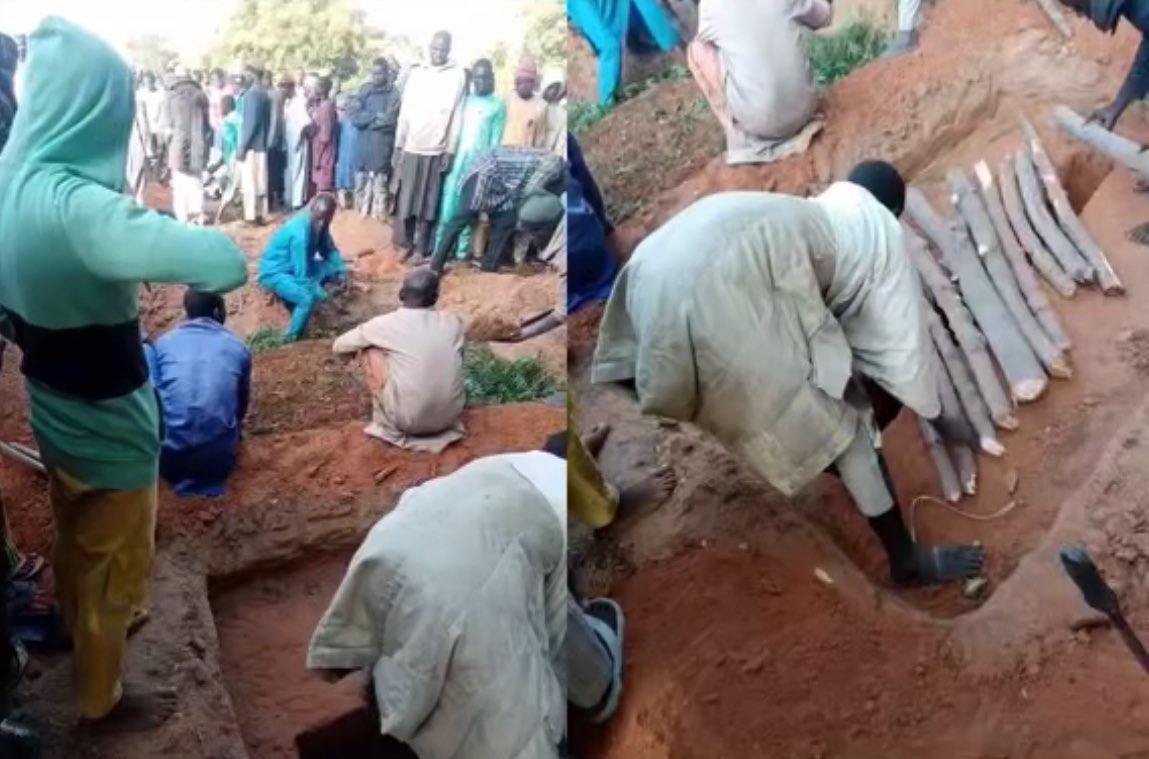 OzorNdiOzor's tweet image. Yesterday, 13th November. 

These communities, Yabulutu, Gaji, Al-Kalawa, and Gerima Gaji, witnessed a black Wednesday. Here are gr@ves being dug this morning. More than 15 people were laid to rest this morning. Nigerians are dy!ng every day.