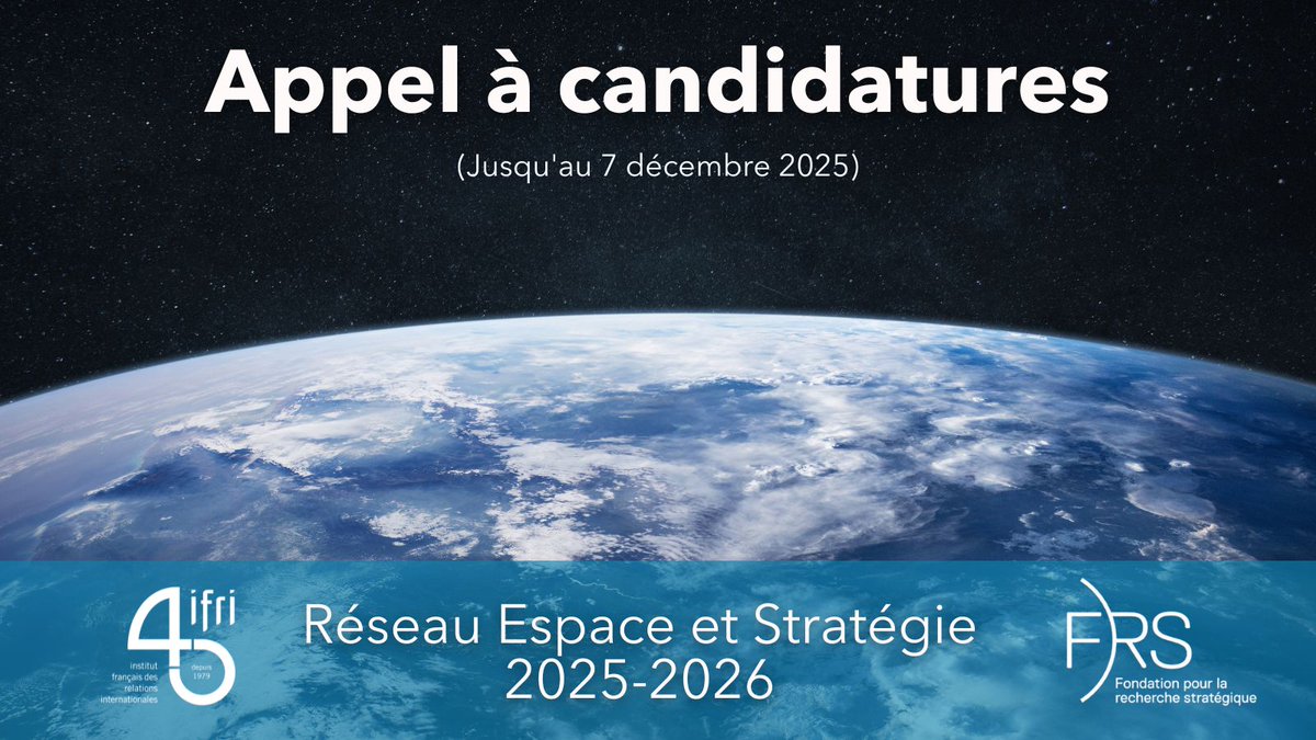 🚀Réseau Espace et Stratégie (RES) : Les candidatures pour la deuxième session (2025 – 2026) sont ouvertes !

La FRS et l’<a href="/IFRI_/">Institut français des relations internationales</a>  lancent la 2e promotion du RES, un programme destiné aux jeunes professionnels (&lt;35 ans) souhaitant développer leur expertise des enjeux spatiaux :
