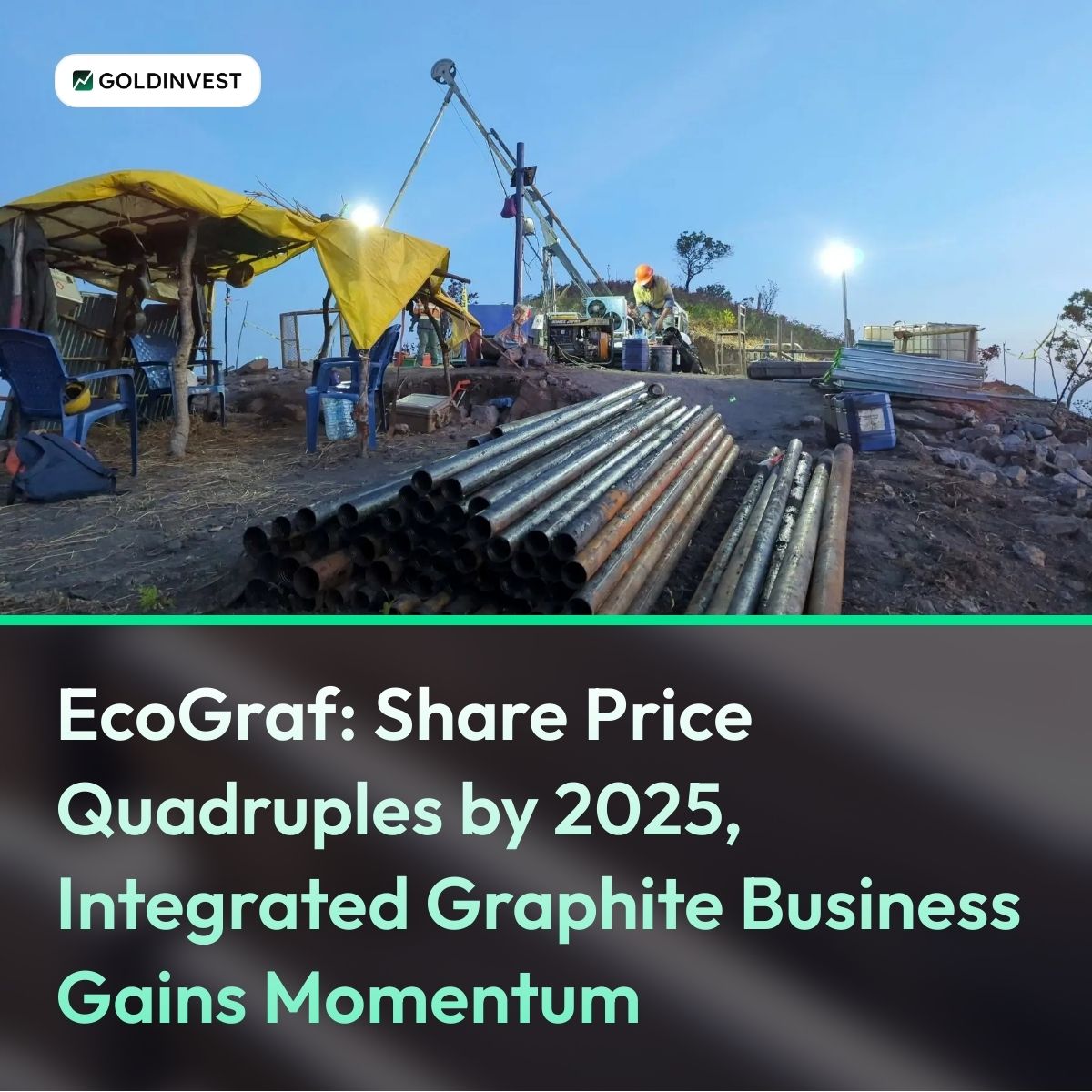 GOLDINVEST_en's tweet image. EcoGraf’s graphite ambitions take shape: Epanko expansion to 390 ktpa + HFfree® tech in US/EU. Minelife sees stock potentially quadrupling by 2025. 🔍 goldinvest.de/en/ecograf-sha…