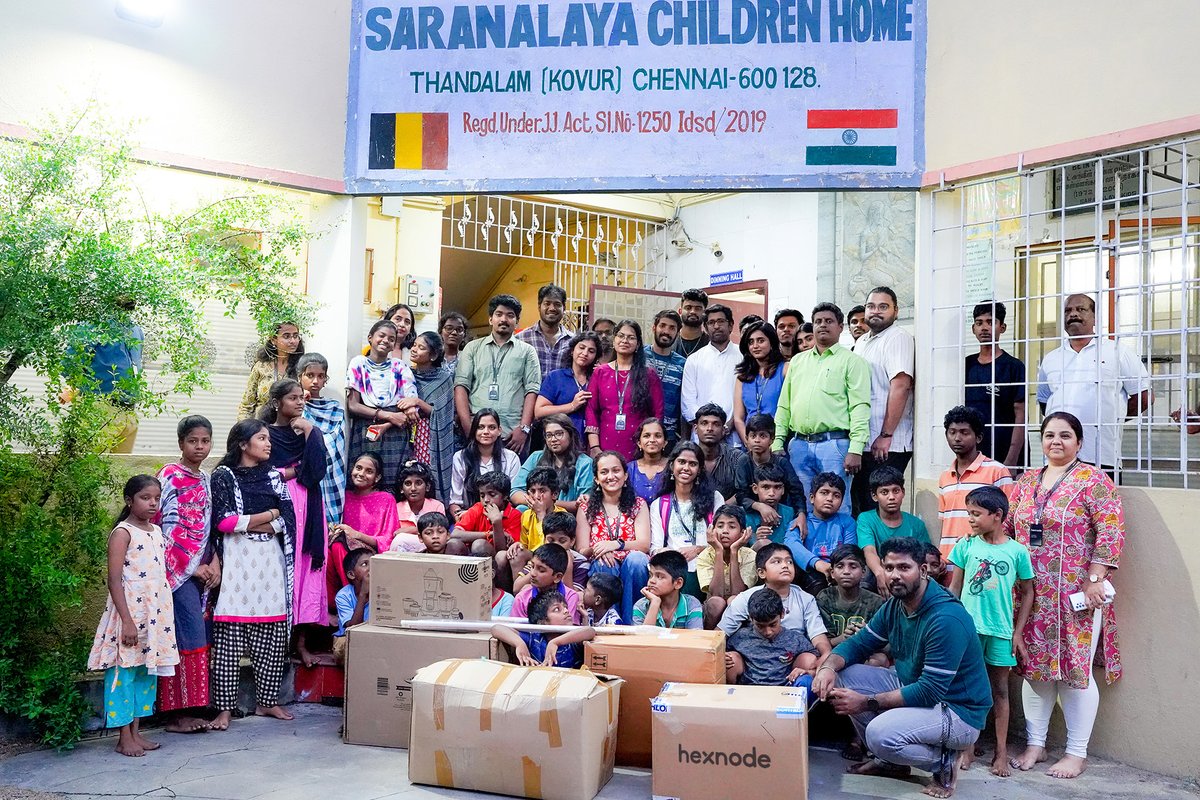 mitsogo's tweet photo. Our team at Hexnode marked Children’s Day with a heartwarming orphanage visit, bringing along gifts, smiles, and plenty of cheer to the wonderful kids we spent the day with ✨

#lifeathexnode #orphanagevisit #thehexnode #childrensday #futureleaders #communityservice https://t.co/G0mbyE00vZ